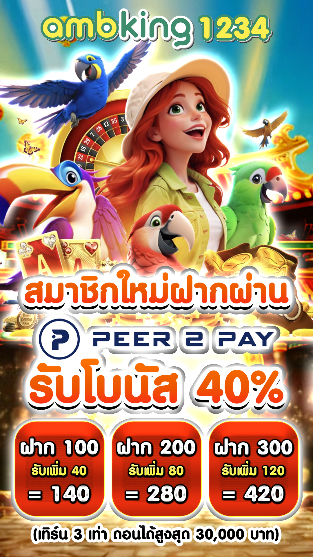 สมัครเว็บตรง ไม่มีขั้นต่ํา - แบนเนอร์โปรโมชั่น